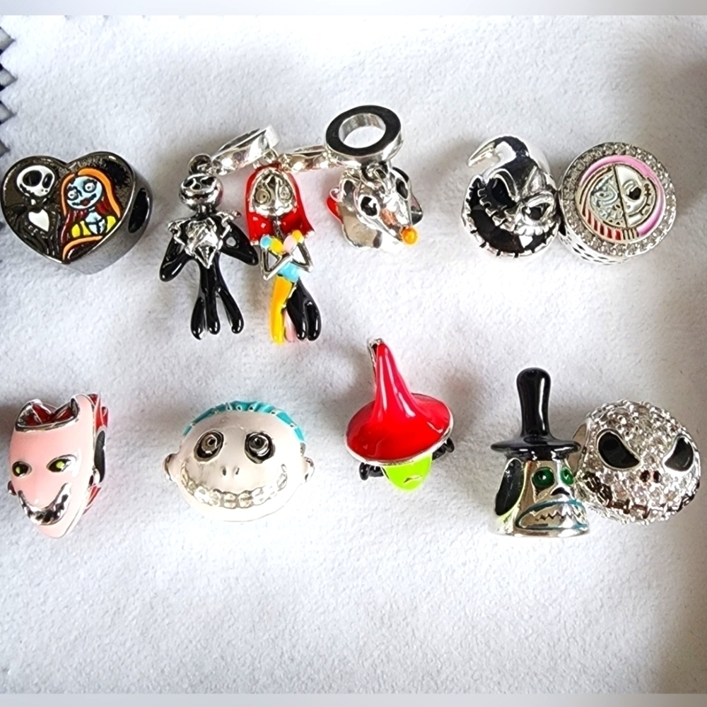 New Disney the Nightmare Before Christmas silver charm set for Pandora bracelet